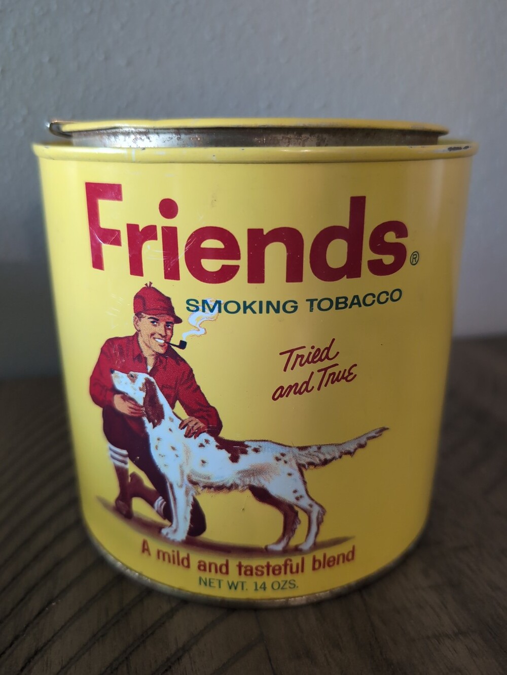 Vintage Friends Yellow Smoking Tobacco By Lorillard Tobacco Co USA Tin 1950's